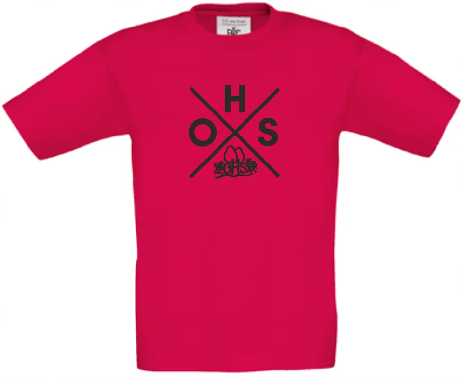 T-Shirt Kinder Otto-Hahn-Schule Kreuz (Druck schwarz)